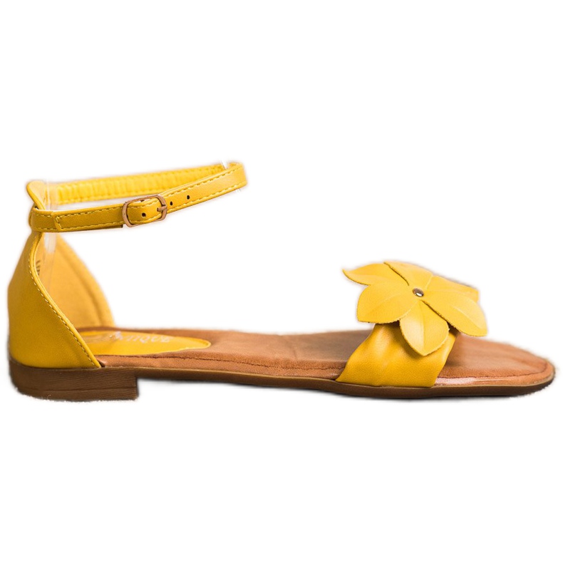 Diamantique Žute sandale s cvijetom žuta boja