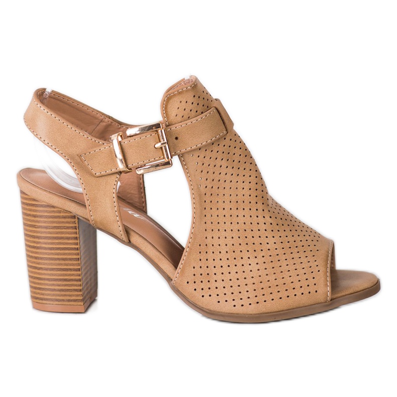 Renda Sandale izrađene od eko kože bež smeđa