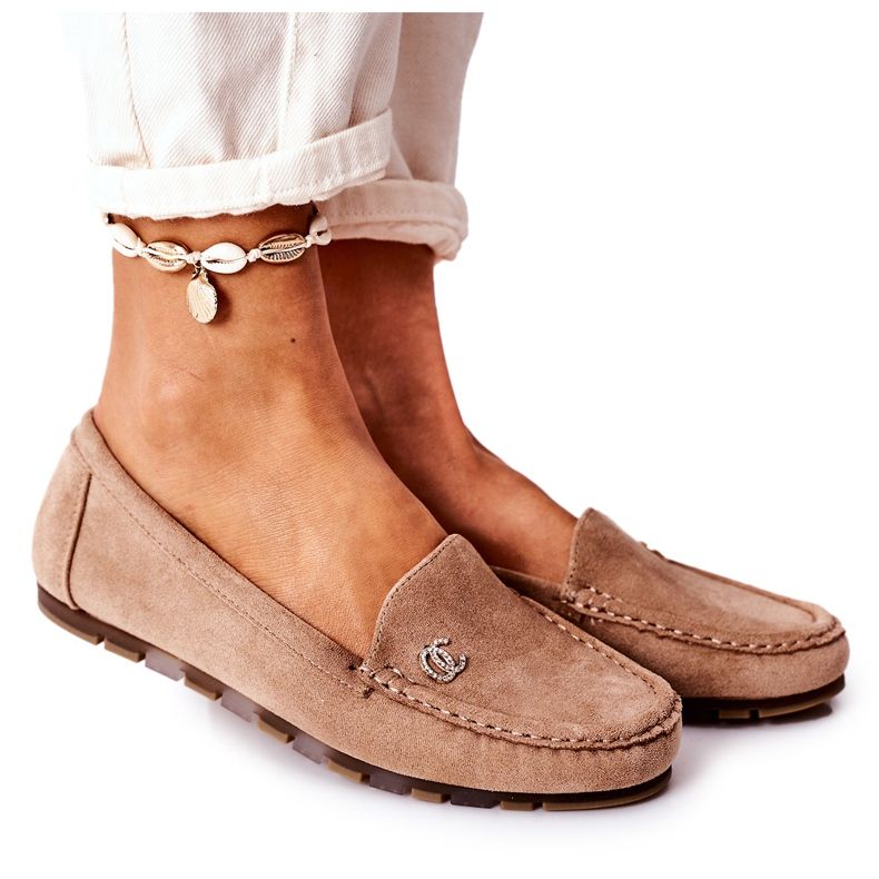 PS1 Ženske mokasine od antilopa svijetlosmeđe Madelyn bež