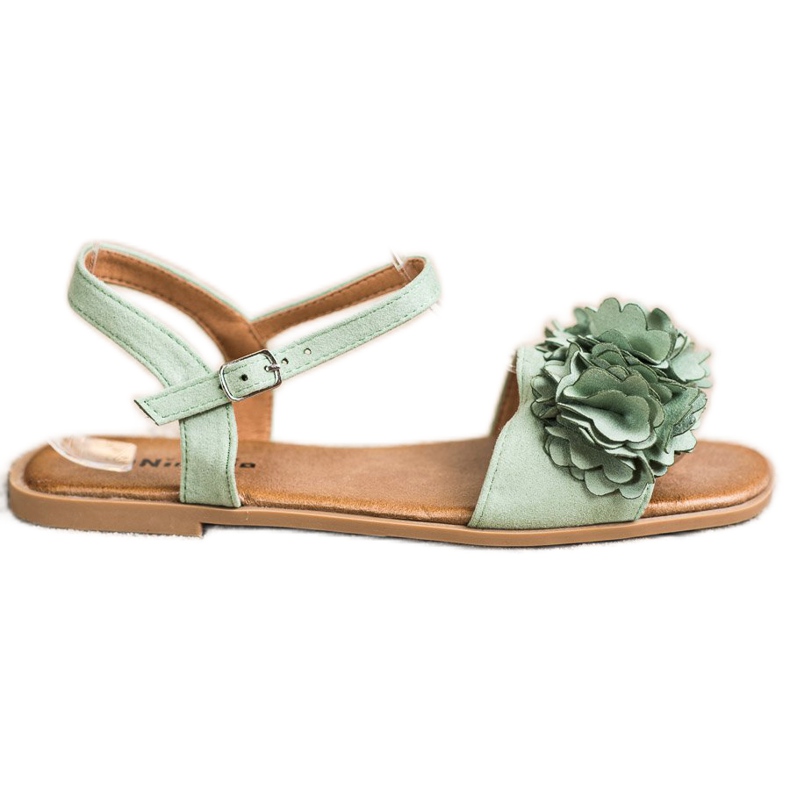 SHELOVET Modne zelene sandale zelena