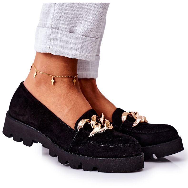 Mokasine od antilopa Lewski Shoes 3040 Crna crno