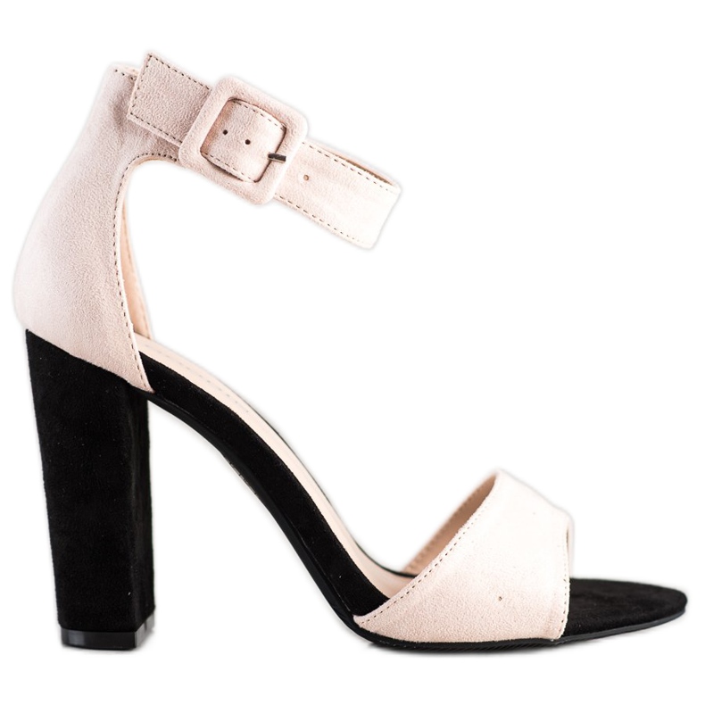 Goodin Bež sandale na visokom položaju crno