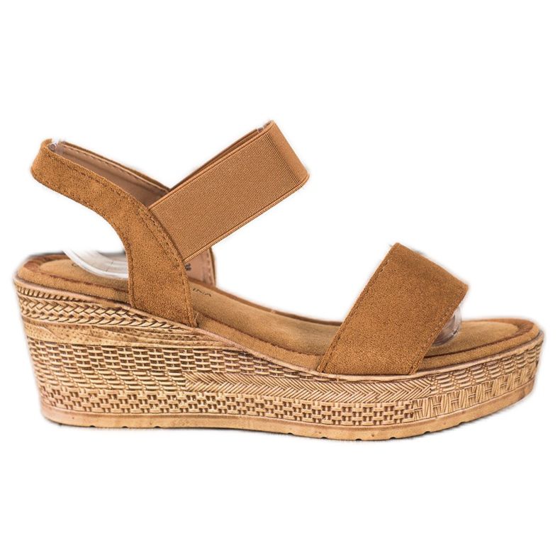 Queentina Lagane sandale od antilopa smeđa