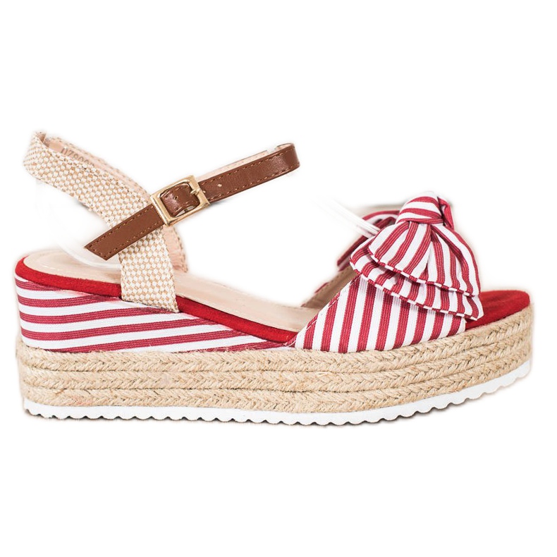 Sweet Shoes Espadrile sandale s prugama crvena