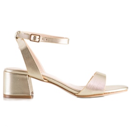 SHELOVET Elegantne zlatne sandale zlatni
