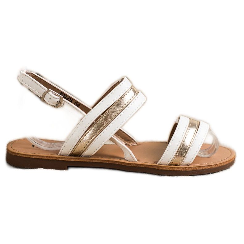 Cm Paris Ravne sandale od eko kože bijela