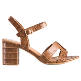 Cm Paris Elegantne sandale na šanku smeđa