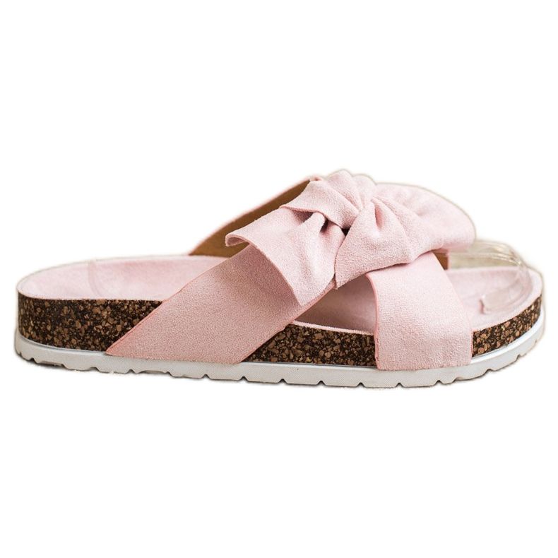 Ideal Shoes Modne papuče ružičasta