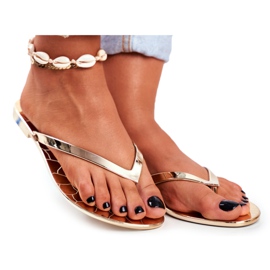 Lu Boo Metalne japanke zlatne Eltoro Ii gat. zlatni