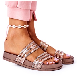 PS1 Gumene papuče s kubnim cirkonij ružičastim zlatom nedostajete ružičasta zlatni