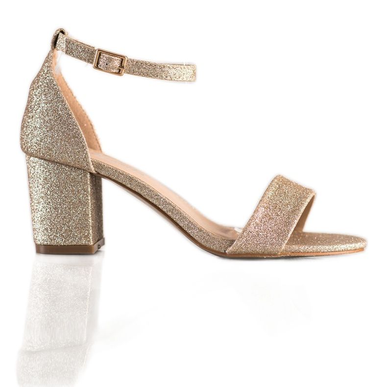 Mannika Klasične sandale sa sjajem zlatna