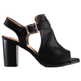 Renda Sandale izrađene od eko kože crna