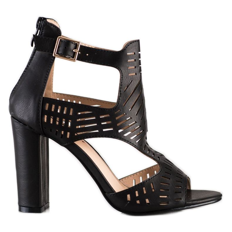 Renda Ažurne modne sandale crno
