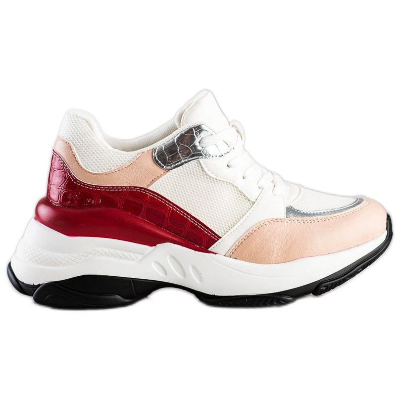 SHELOVET Elegantne bijele i roza tenisice bijela ružičasta