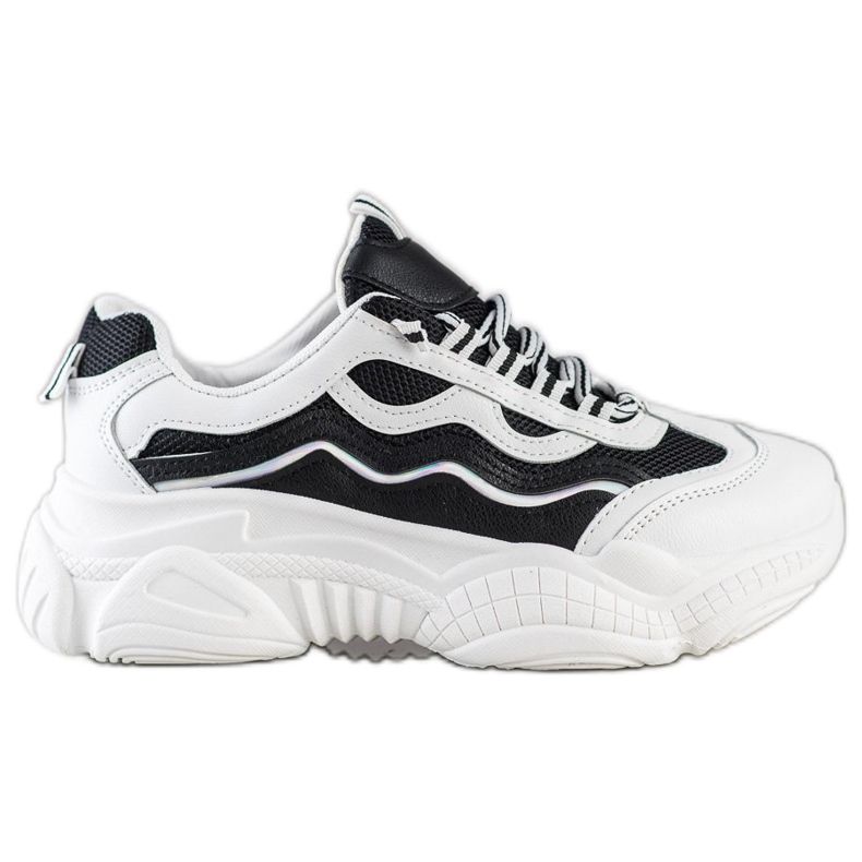 SHELOVET Crno -bijele tenisice bijela