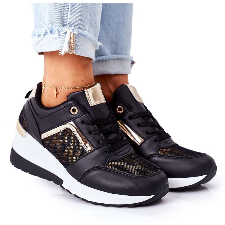 Crne tenisice na klin Vikend crno