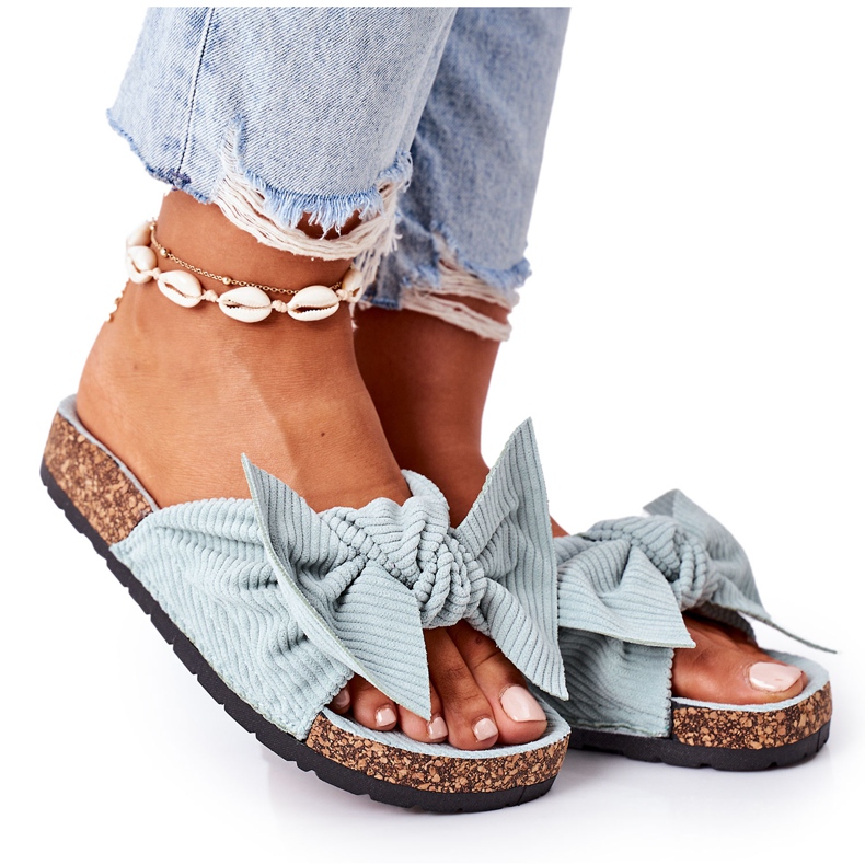 PS1 Velpane papuče s ljetnom plutom od metvice zelena