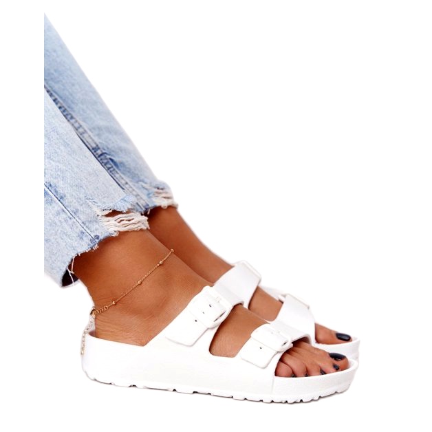 NEWS Ženske bijele stacy gumene papuče bijela