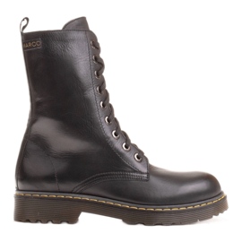 Marco Shoes Čizme do gležnja, čizme vezane na prozirnom potplatu crna