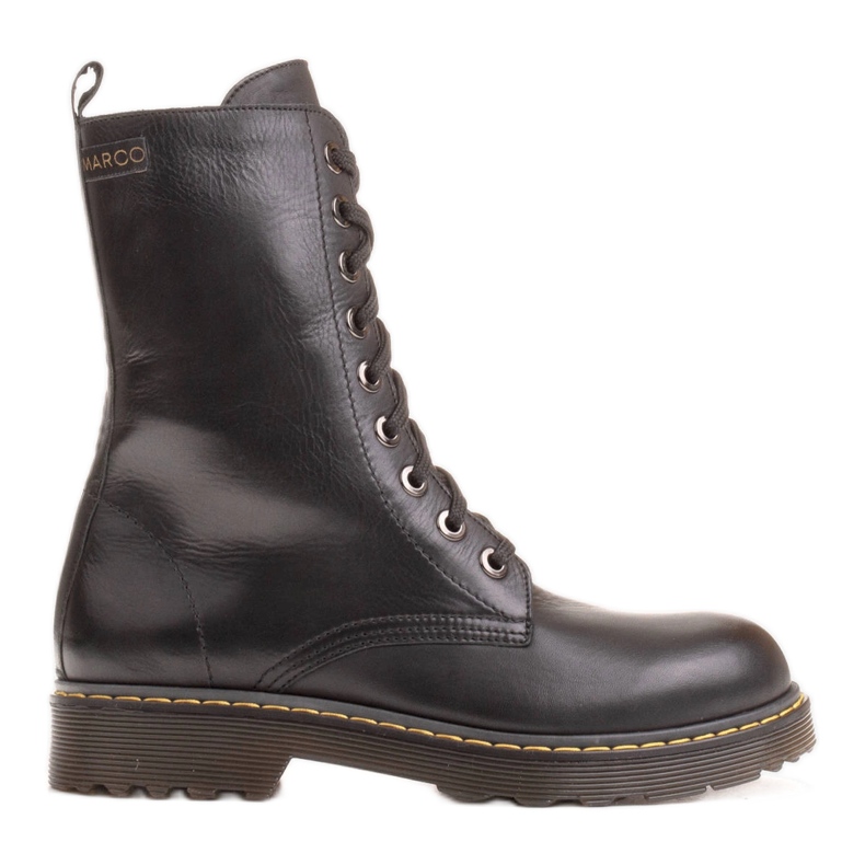 Marco Shoes Čizme do gležnja, čizme vezane na prozirnom potplatu crno