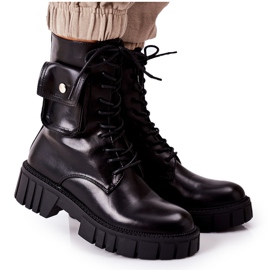 PS1 Topli radnici s džepom u crnoj boji Odlično crna