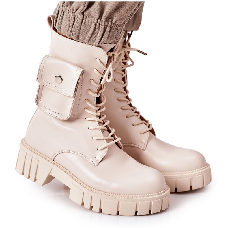 PS1 Izolirani radnici s džepnom bež bojom