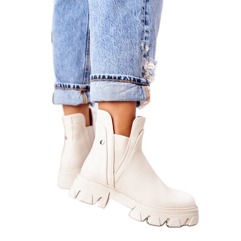 PS1 Tople čizme Jodhpur čizme Bež Hashtag