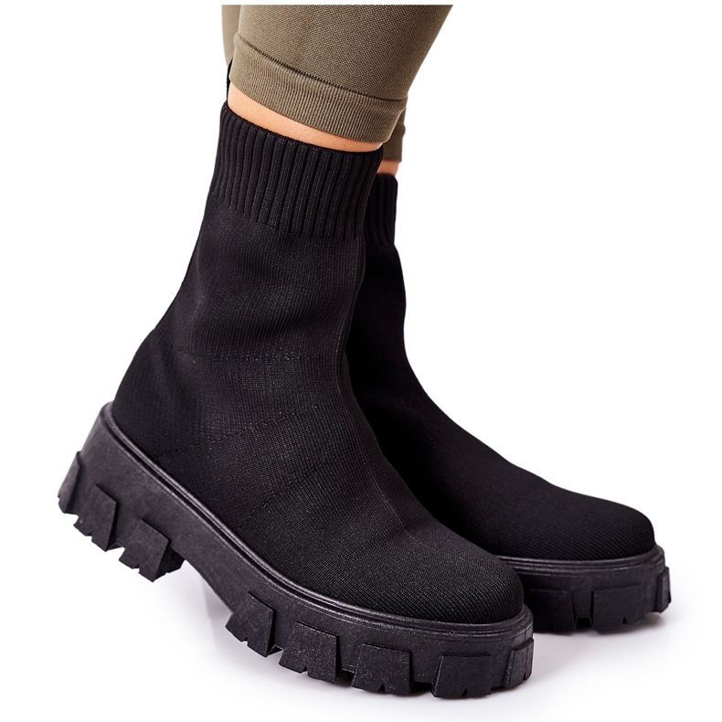 PS1 Radnici od elastične tkanine na platformi Crna inspiracija crno