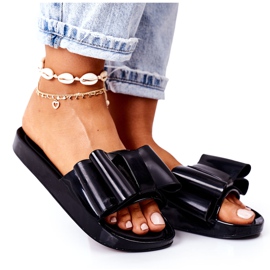 PS1 Gumene papuče s mašnom Crni travanj crna