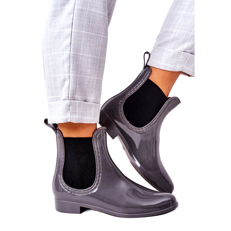 Sjajne čizme Jodhpur sive kišobrane siva