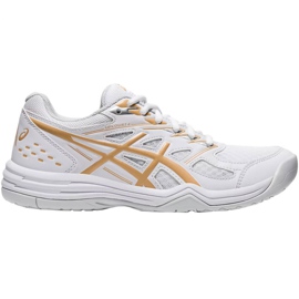 Asics Upcourt 4 W 1072A055 103 cipele za odbojku bijelo zlato bijela