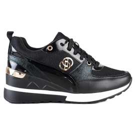 Evento Modne tenisice na klin crna