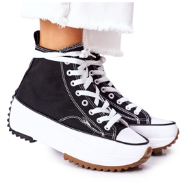 FJ1 Visoke tenisice na električnoj platformi Love Black bijela crna