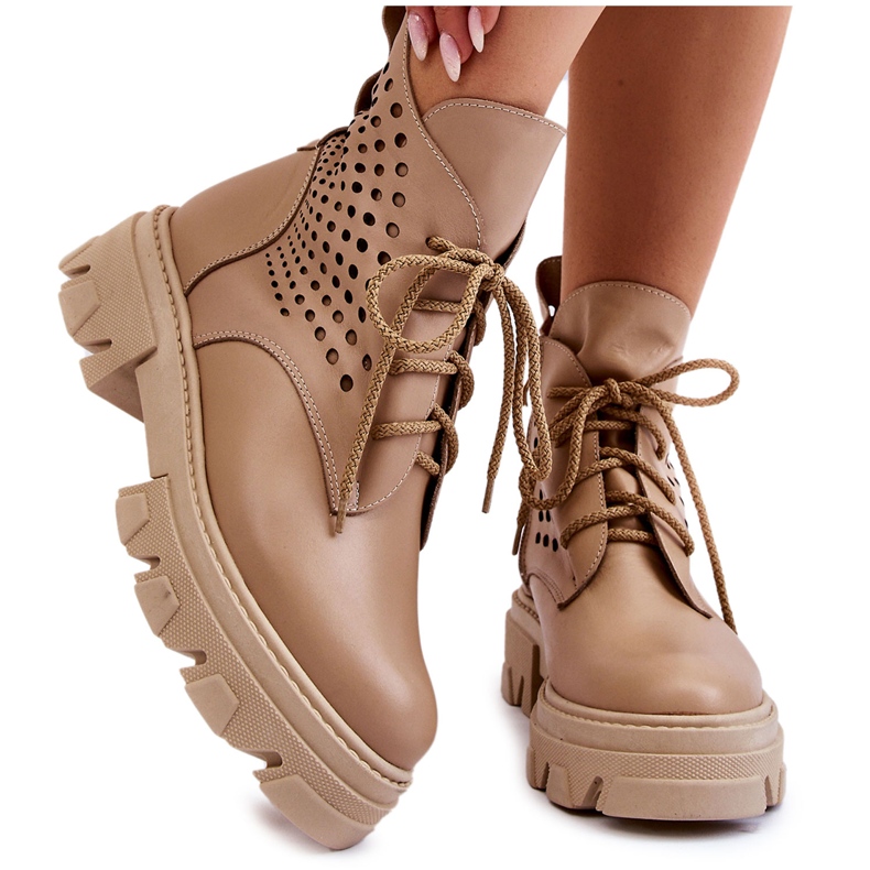 Alberto Violli Kožari s ažurnim uzorkom Bež Abilene