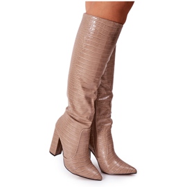 Tople čizme na šanku Bež Larissa