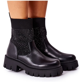 Crni Xoxo radnici izrađeni od fleksibilne tkanine s kubnim cirkonijem crno