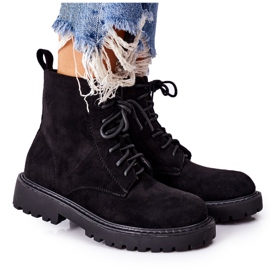 PS1 Čizme od antilopa Zipper Black Belados crna