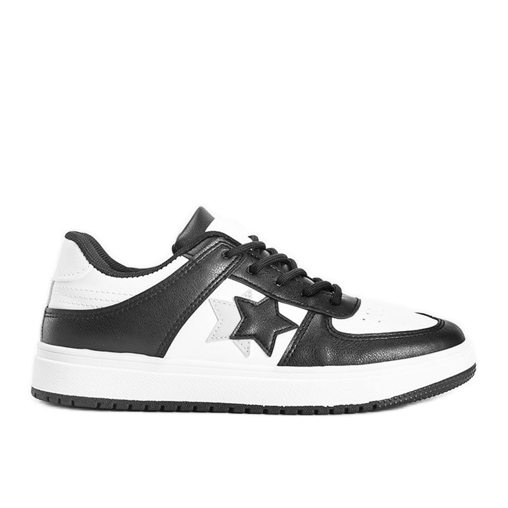 Crno -bijele tenisice sa zvijezdama Polja bijela