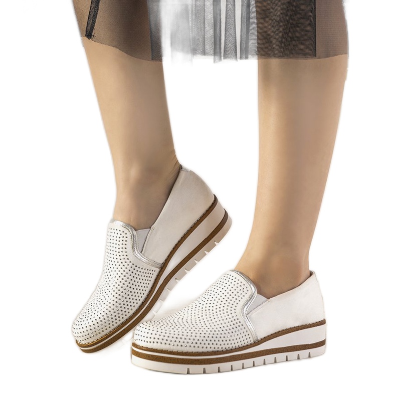 Klizne srebrne cipele s GF-FD9 vijcima bijela