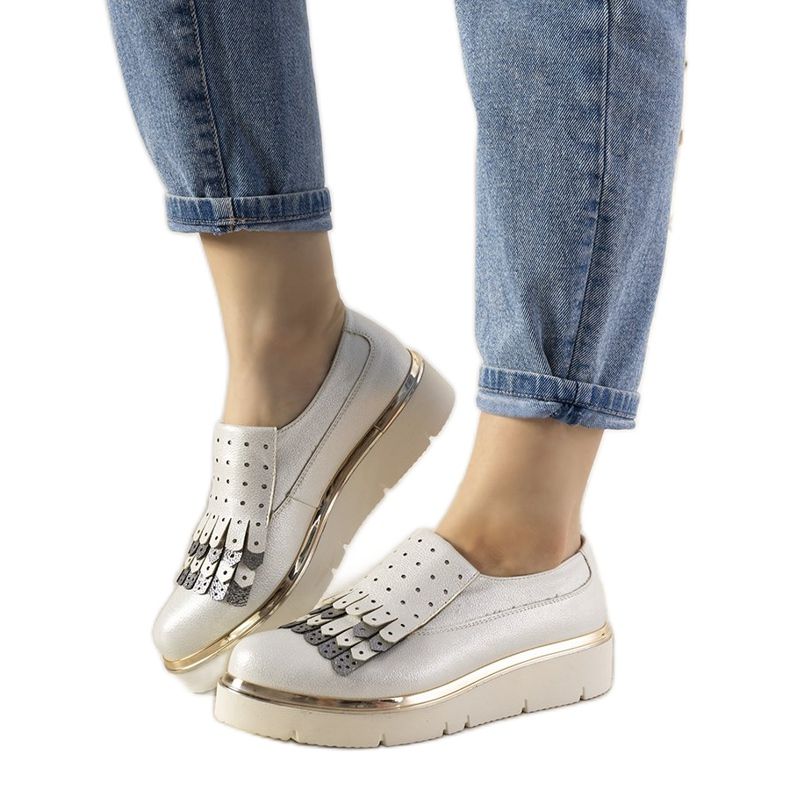 Klizne srebrne cipele s GF-FD9 vijcima bijela