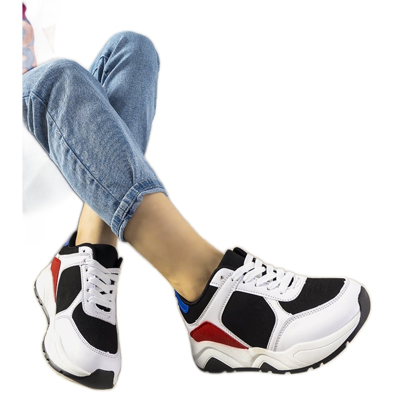 BM Crno -bijele tenisice s umetcima u boji za obuku bijela