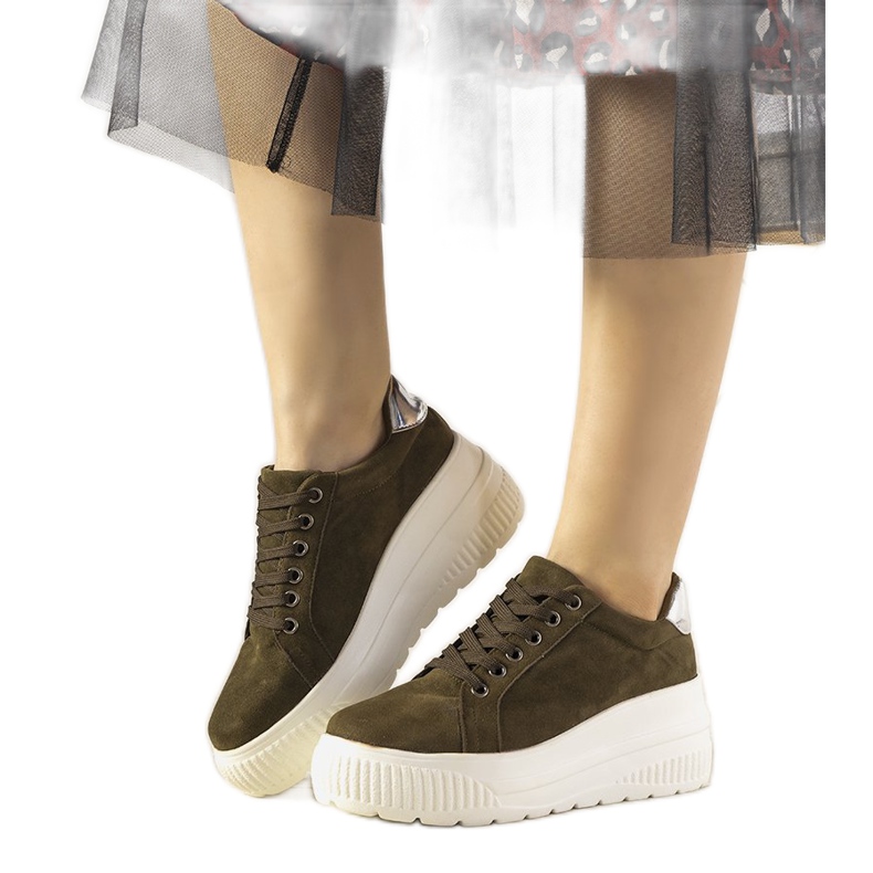 Zelene sportske tenisice s visokim potpeticama iz Raptera zelena