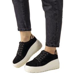 Crne sportske tenisice s visokim potplatom Rapter crna