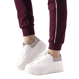 Bijele tenisice s reflektirajućim umetkom Kaori bijela