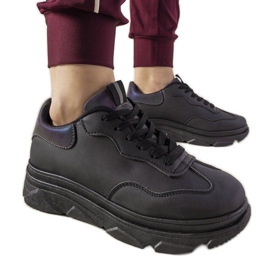 Crne tenisice s reflektirajućim umetkom Kaori crna