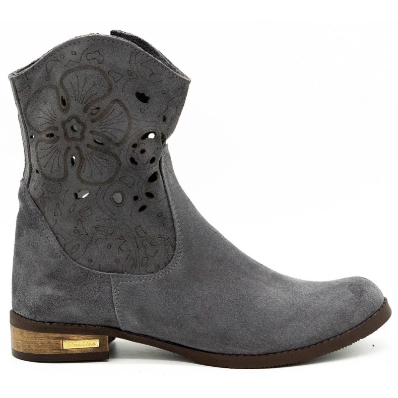 Olivier Udobne Jess tamno sive čizme s ažurima siva