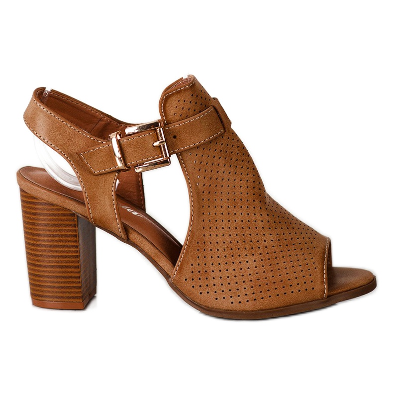 Renda Sandale izrađene od eko kože smeđa