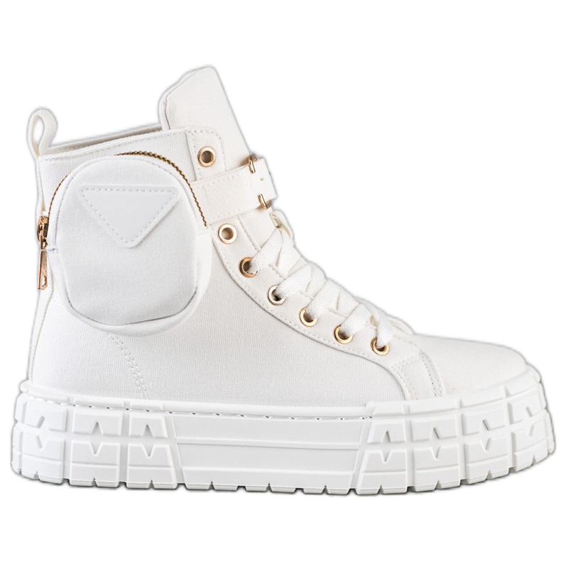 Goodin Tenisice na platformi s džepom bijela