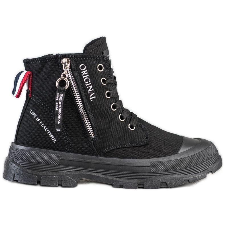 Goodin Tenisice s ukrasnim zatvaračem crno