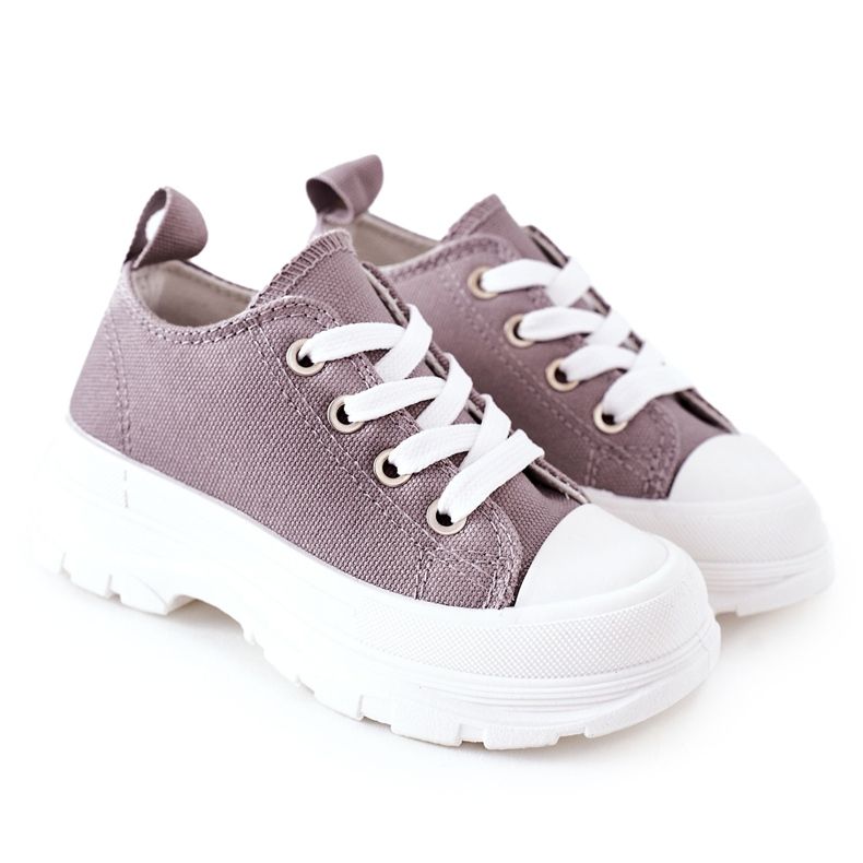 Dječje tenisice na platformi Sivo vrijeme putovanja siva